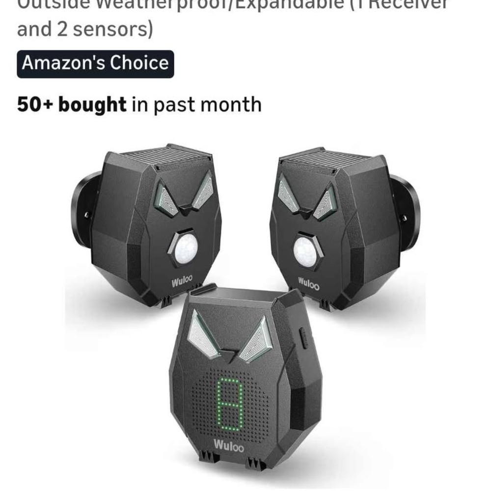 Black Outdoor Weatherproof Sensor Set